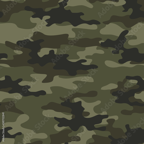 
Military camouflage vector background khaki pattern seamless on textiles. Army background.