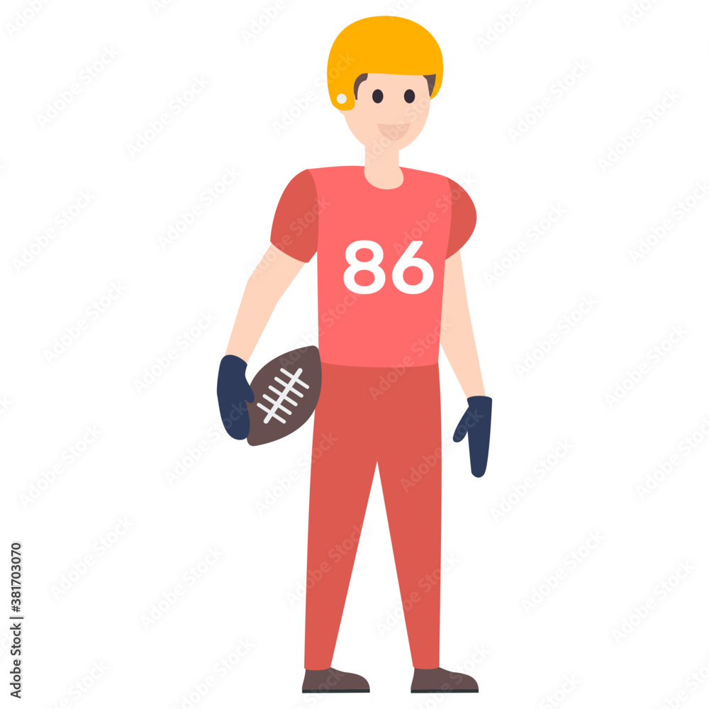 Rugby Player Vector 