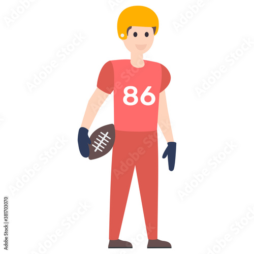 Rugby Player Vector 