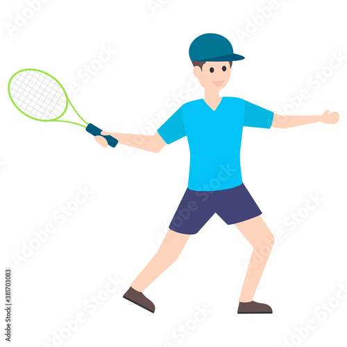 Tennis Player Vector  © Vectors Point
