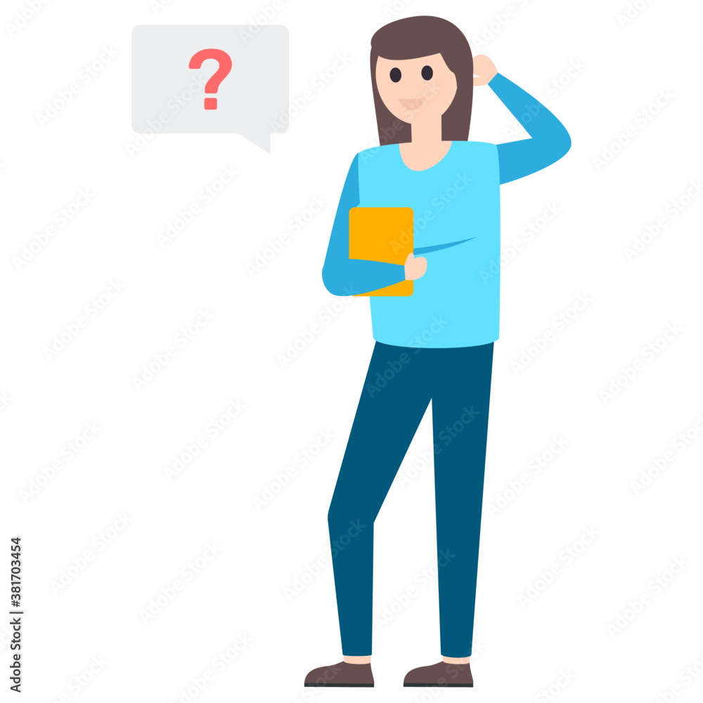 Confused Employee Vector Confused Employee Vector