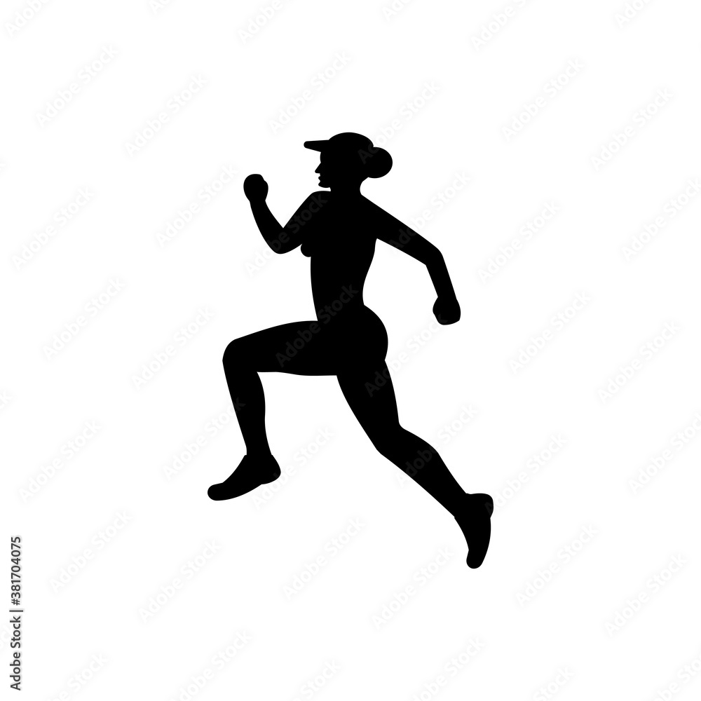 Woman exercise icon (vector illustration)