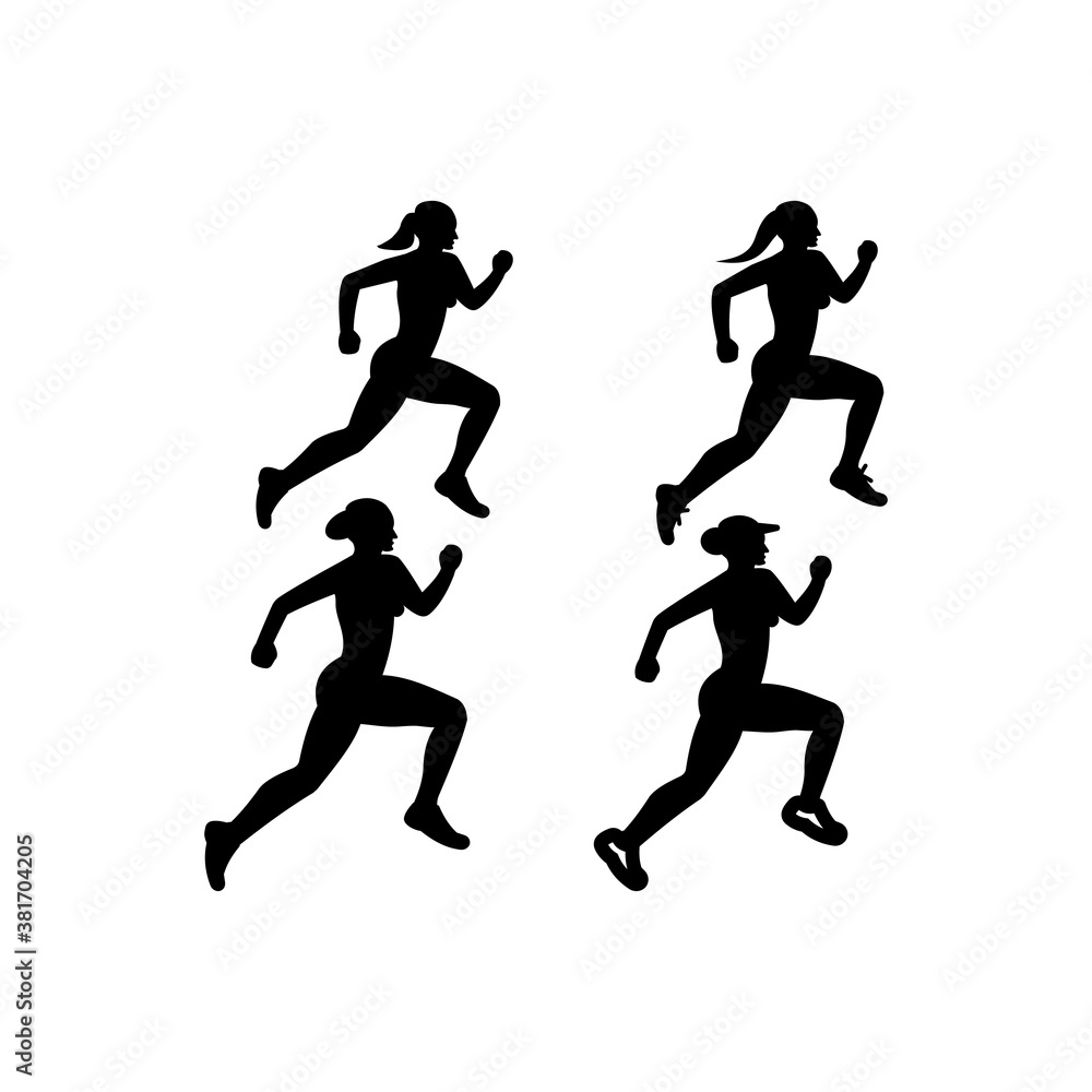 People exercise icon (vector illustration)