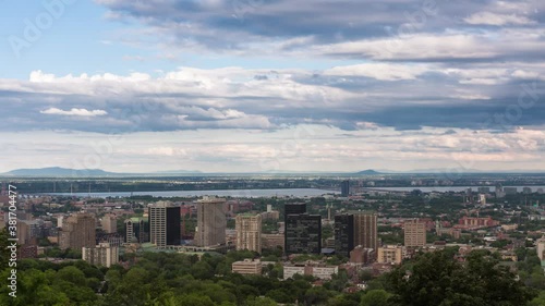 Time Lapse of the sun breaking through the clouds over Westmount in Greater Montreal. July 2013.