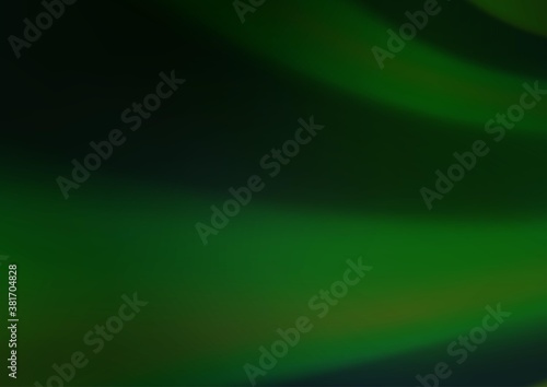 Dark Green vector glossy bokeh pattern. Colorful illustration in blurry style with gradient. A completely new design for your business.
