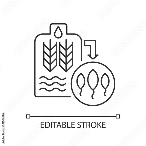 Malting pixel perfect linear icon. Beer production from herbal ingredient. Brewery manufacture. Thin line customizable illustration. Contour symbol. Vector isolated outline drawing. Editable stroke