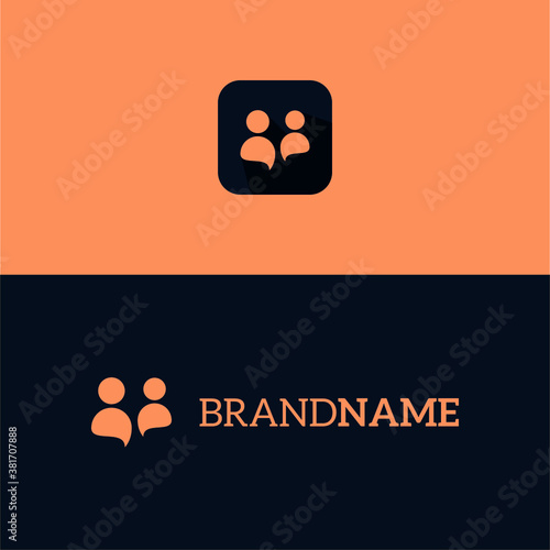 Logo Chatting App Vector Template Design, Talk Logo, designed for chat applications