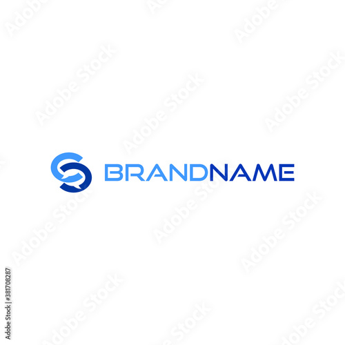 S Logo Design, S Chat Logo Template