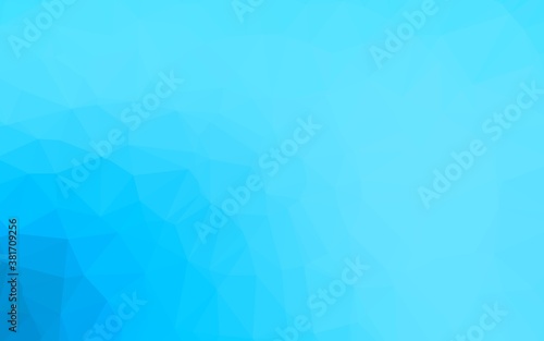 Light BLUE vector triangle mosaic template. A vague abstract illustration with gradient. New texture for your design.