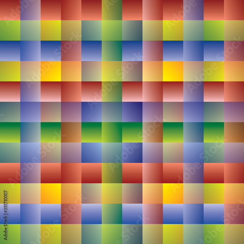 Motif de Lignes croisées - Rayures et Carrés multicolores - Modèle Tissu Textile - Tartan