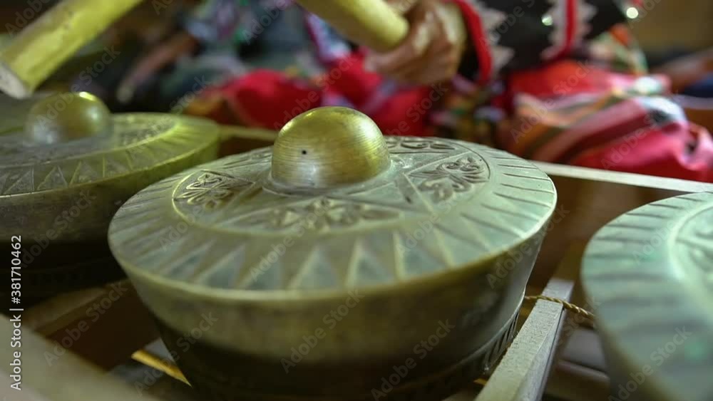 Native Filipino Percussion Instrument called Kulintang of T'Boli Tribe