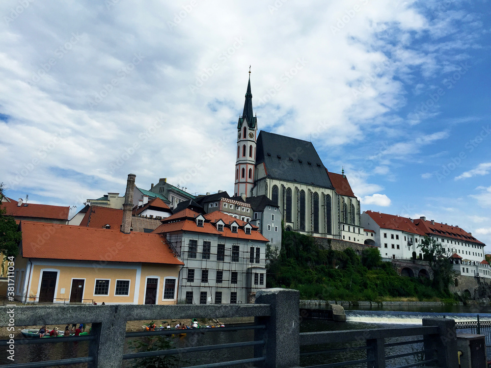 street view in the town of Cesky Krumlov, Czech Republic street view in the town of Cesky Krumlov, Czech Republic