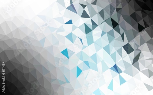 Light BLUE vector abstract polygonal texture. Colorful abstract illustration with gradient. The best triangular design for your business.