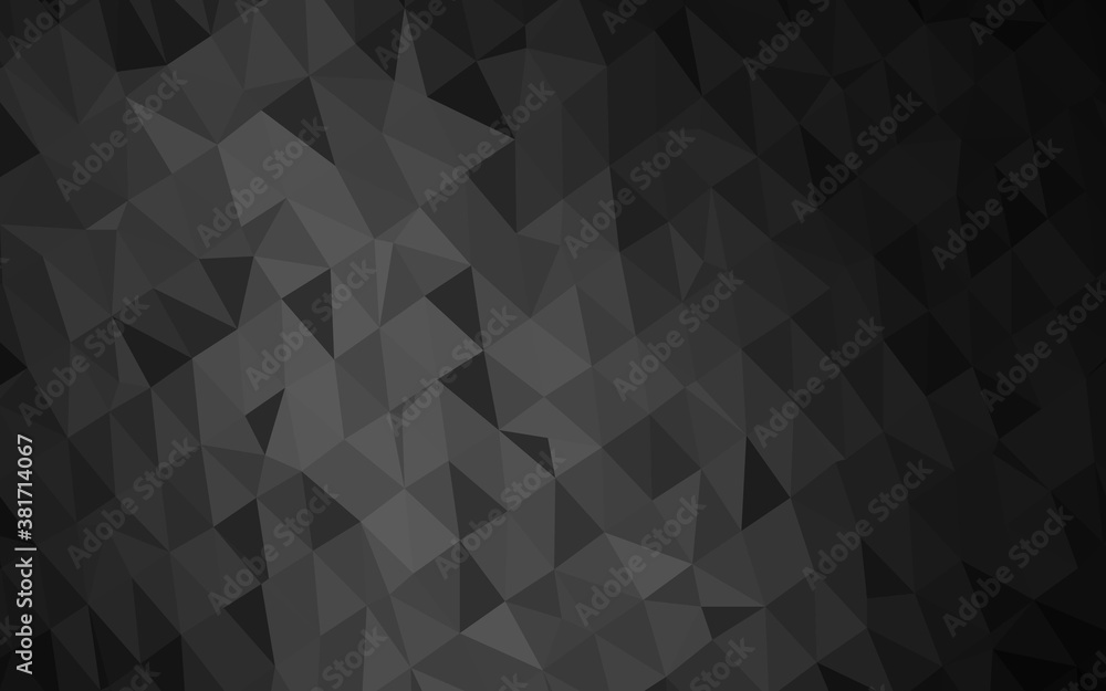 Fototapeta Dark Silver, Gray vector abstract polygonal texture. Geometric illustration in Origami style with gradient. Brand new design for your business.