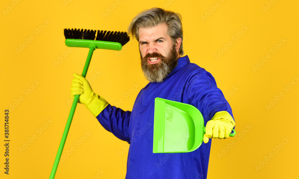 he loves his job. Janitor in gloves. husband cleaning house. Housework and domestic duty. Male janitor with cleaning supply. sweeping the floor. man cleaner. bearded man cleaning with mop he loves his job. Janitor in gloves. husband cleaning house. Housework and domestic duty. Male janitor with cleaning supply. sweeping the floor. man cleaner. bearded man cleaning with mop