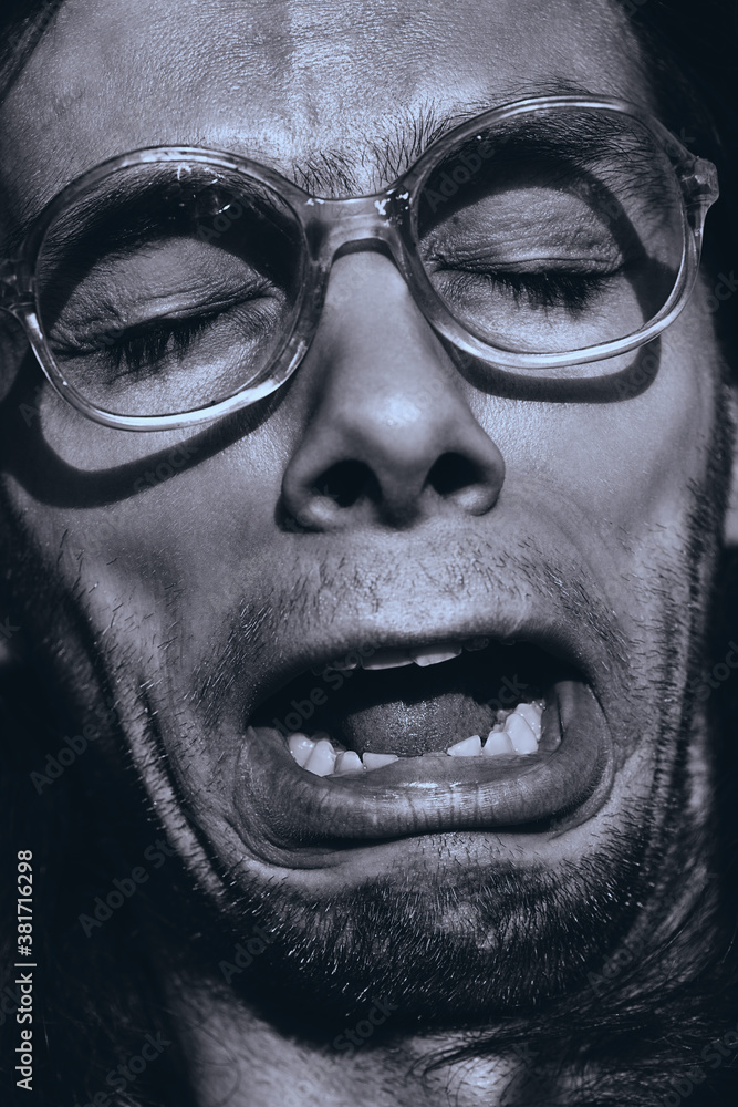 funny crying man in glasses funny crying man in glasses