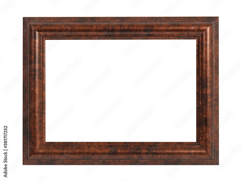 Wooden frame for paintings isolated on white Wooden frame for paintings isolated on white