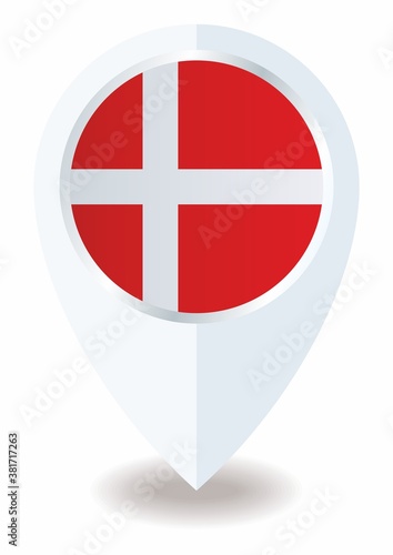 Free Download Flag of Denmark, location icon for Multipurpose, Kingdom of Denmark - GFXLoad