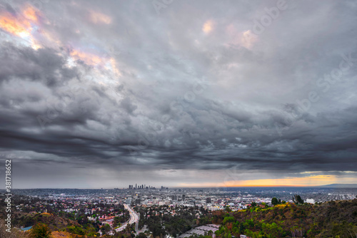 Los Angeles skyline at dusk © John