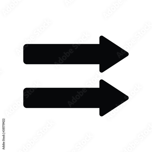 right arrow sign icon vector