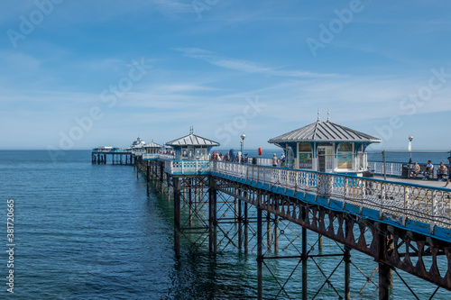Views of Llandudno Pier, North Wales, September 2020.