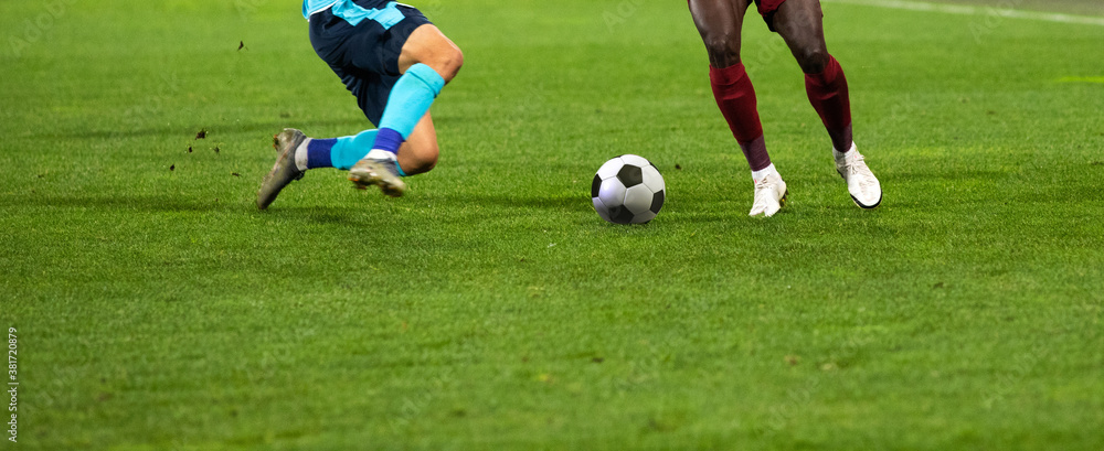 banner of soccer game players fighting for football banner of soccer game players fighting for football