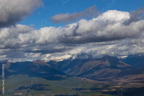 Cloudscape over Glacier National Park  Montana  