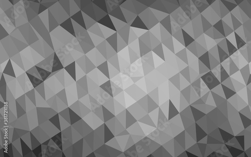 Light Silver, Gray vector triangle mosaic template. An elegant bright illustration with gradient. Completely new template for your business design.