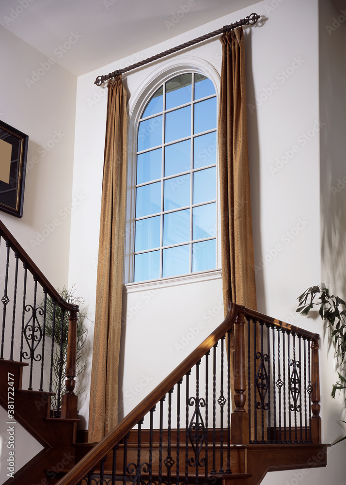 House interior window with drapes of a home House interior window with drapes of a home