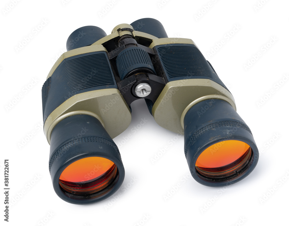 Pair of binoculars isolated on white background Pair of binoculars isolated on white background