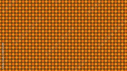 seamless bright orange and brown color square pattern geometric background