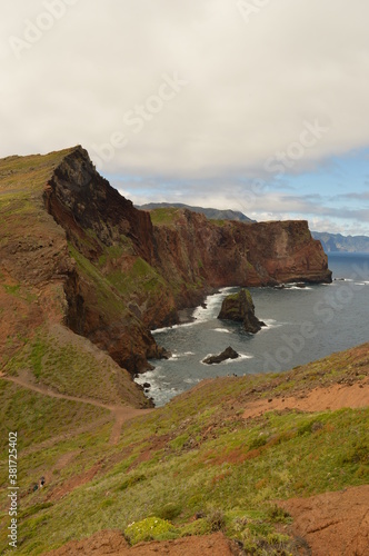 The amazing and beautiful landscape and mountains on Madeira Island in Portugal