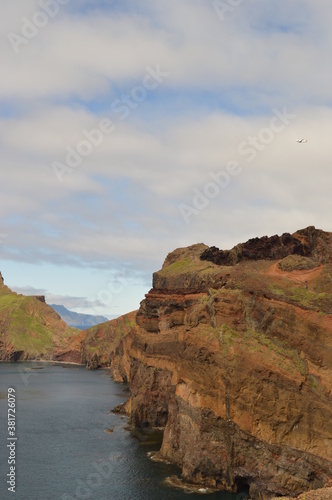 The amazing and beautiful landscape and mountains on Madeira Island in Portugal