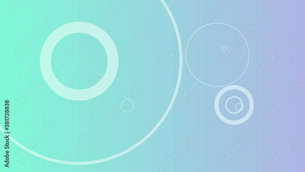 Abstract blue geometric background with exploding circles. The bright ...