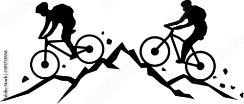 MOUNTAIN BIKE MTB Silhouette Vector