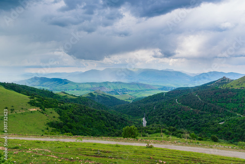 Rural landscape with village, Armenia © vahanabrahamyan