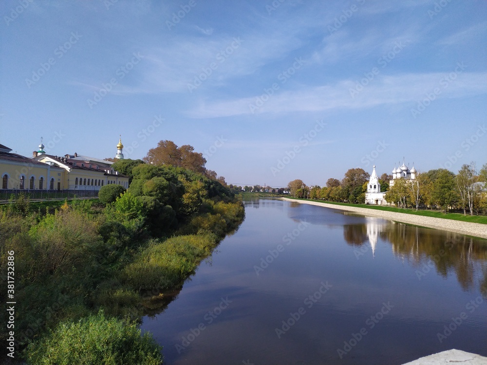 the river in the city Vologda,Russia