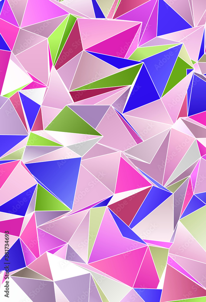 Fototapeta premium 3d Triangles, abstract background. Design wallpaper.
