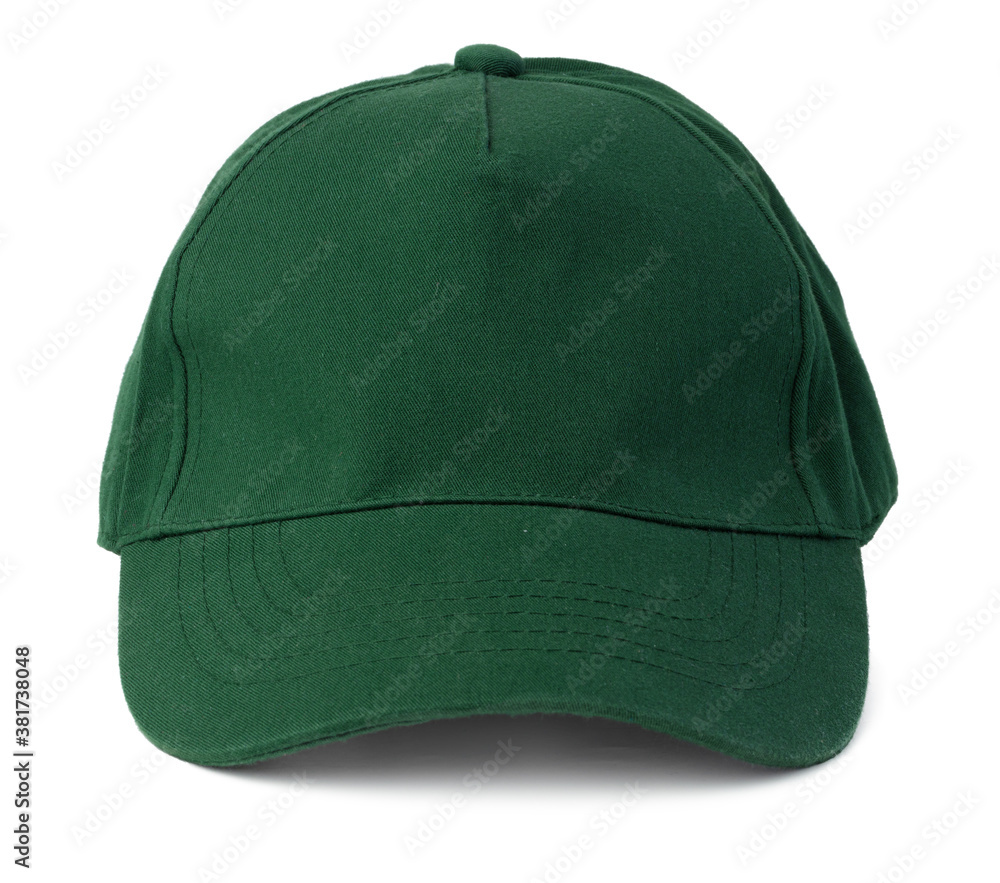 Green Baseball cap isolated on white background Stock Photo | Adobe Stock