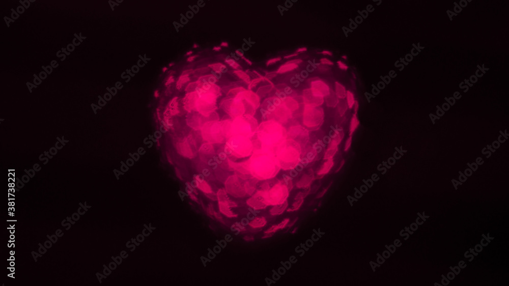 Pink heart on black background. Love in the Air. Pink heart on black background. Love in the Air.