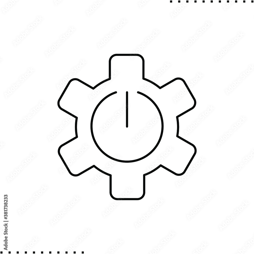 reset button vector icon in outlines reset button vector icon in outlines