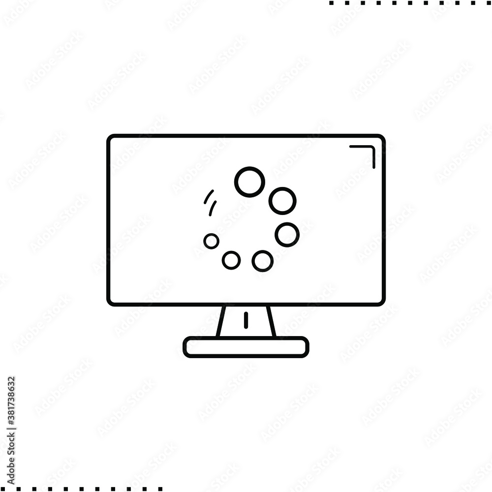 reset the computer, refresh, reload vector icon in outlines reset the computer, refresh, reload vector icon in outlines
