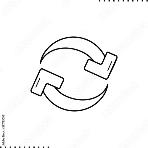 Restart vector icon in outlines