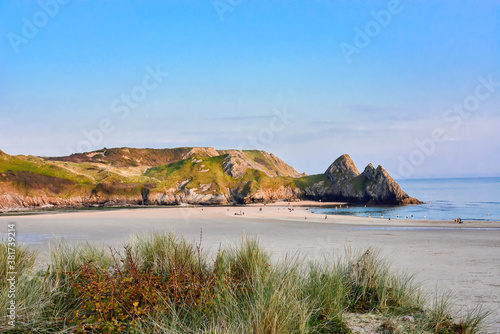Photos Three Cliffs Beach the Gower.