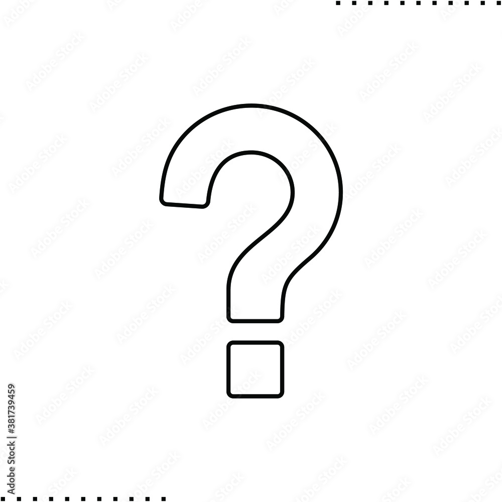 interrogation, question mark vector icon in outlines interrogation, question mark vector icon in outlines