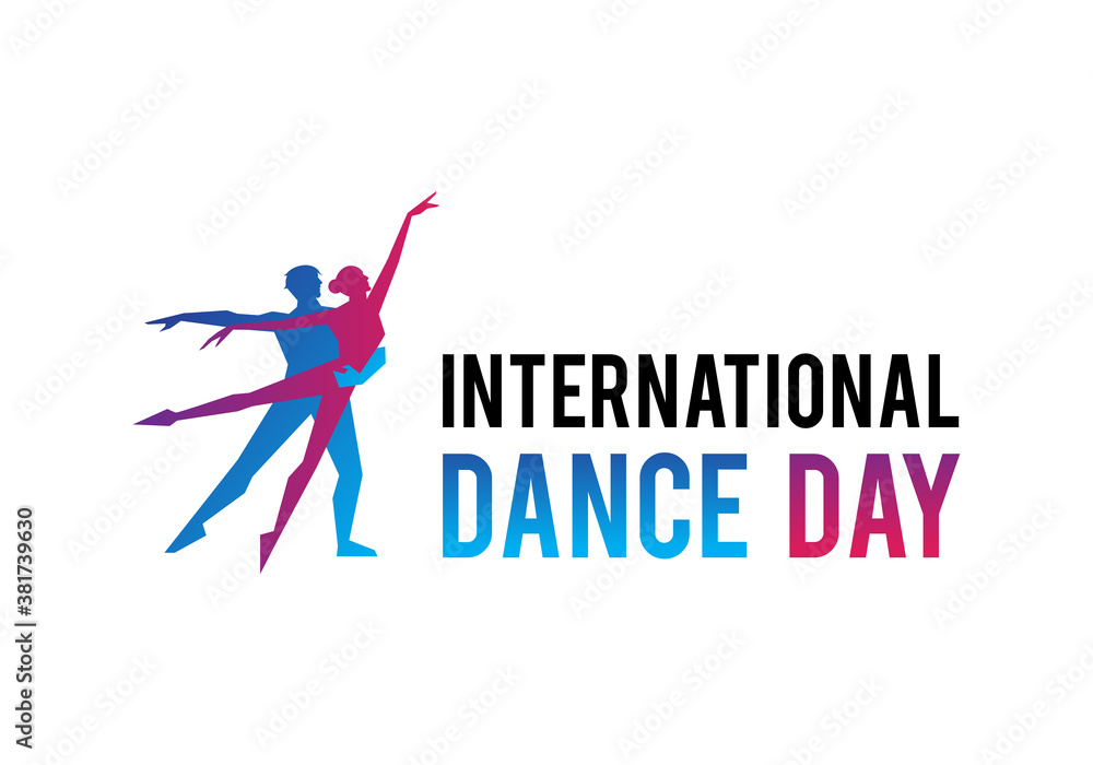 International dance day template. International dance day template.