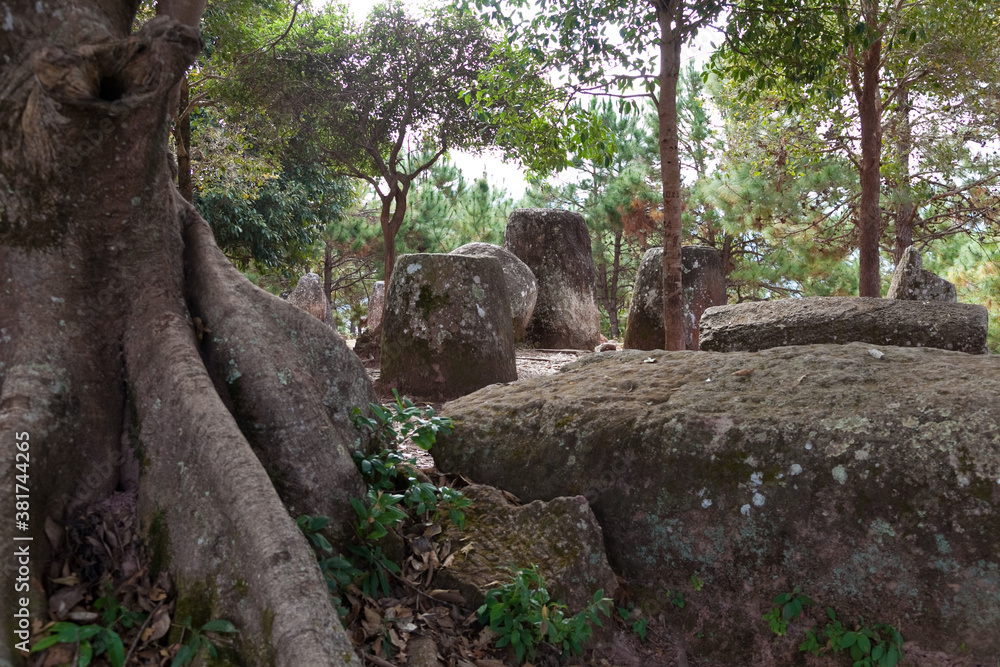 Plain of Jars, Phonsavan Laos mysterious location of stone jars 2000 years old Plain of Jars, Phonsavan Laos mysterious location of stone jars 2000 years old