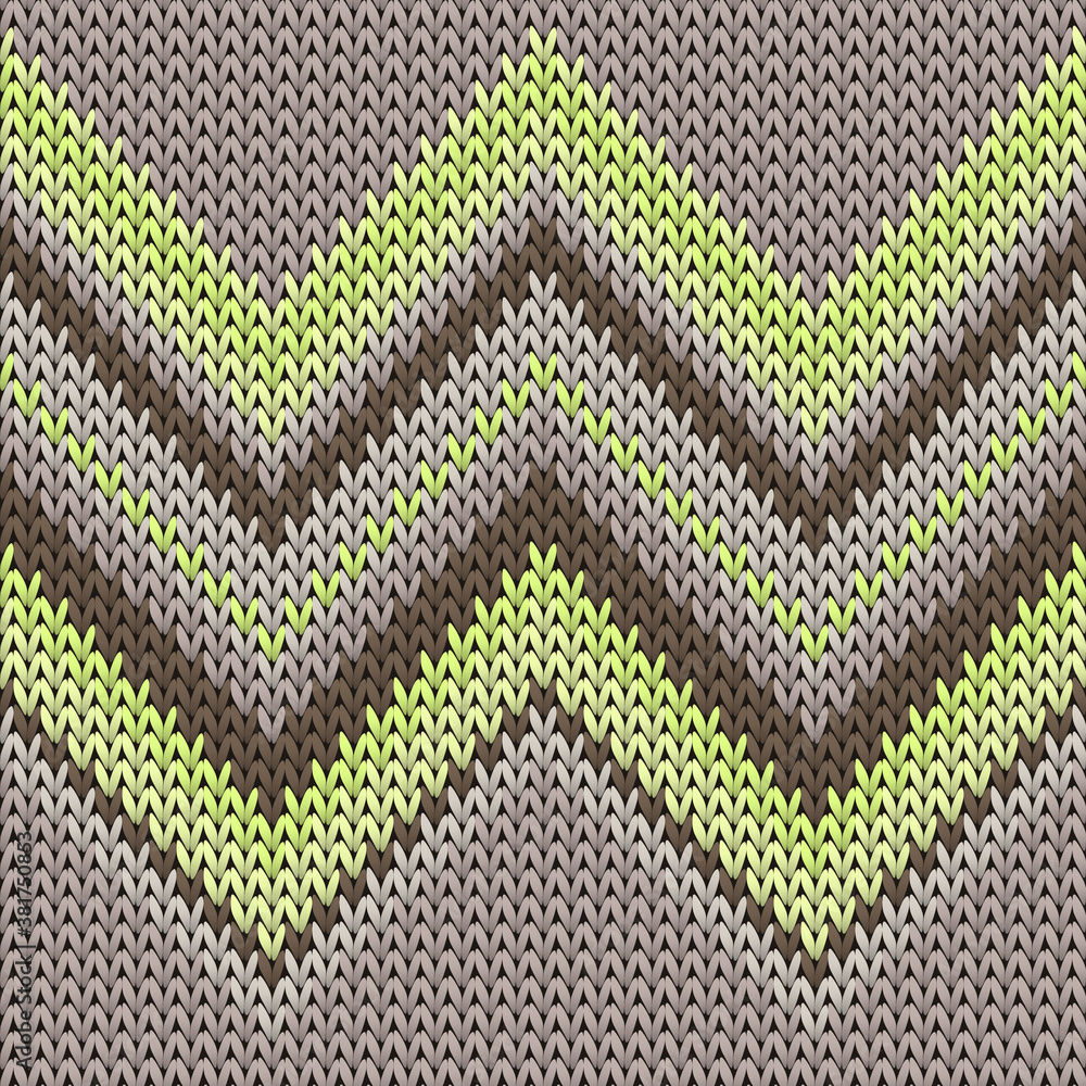 Obraz premium Soft zig zal lines christmas knit geometric 