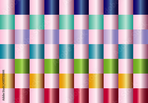 Mosaico de colores brillantes con volumen