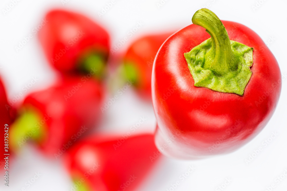 Close-up of red bell peppers. Fresh red sweet pepper Close-up of red bell peppers. Fresh red sweet pepper